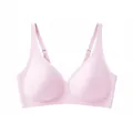 Nahtloser hellrosa BH mit tiefem V-Ausschnitt, ohne Bügel und mit verstellbaren Trägern - 3XL / Hellrosa