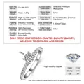Μακρο φωτογραφία Moissanite 5mm D VVS1 με 20 ζιργκόν 5Α σε χάλκινο δαχτυλίδι πολυτελείας - Κλασικό Δαχτυλίδι Moissanite Τεσσάρων Ακίδων [k White] / Μέγεθος 5