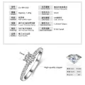 Macro detail showing 5mm Moissanite D VVS1 with 20 pieces of 5A zircon in copper ring - Classic Four-prong Moissanite Ring [k White] / Size 5