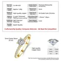 Λεπτομερής προβολή δαχτυλιδιού Moissanite 0,5ct με premium επιμετάλλωση και προδιαγραφές - Κλασικό Δαχτυλίδι Moissanite Τεσσάρων Ακίδων [κίτρινο K] / Μέγεθος 5