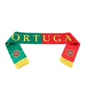 Portugal National Team football fan scarf in red and green with yellow tassels - 135cm / Portugal Style 01