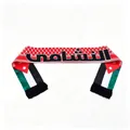 Jordan flag sports fan scarf with satin texture and black tassels for World Cup 2026 - 135cm / Jordan Style 02