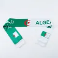 Algeria national flag themed satin scarf with white tassels for the 2026 World Cup - 135cm / Algeria