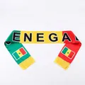 Senegal national team fans scarf with tricolor design and yellow tassels decoration - 135cm / Senegal