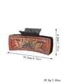 Western style 10.5cm hair claw clip with orange sunflower relief and black base - Vintage Orange Brown Sunflower Style (90115)