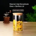 1250ml glass storage jar with airtight bamboo lid and 18cm height for kitchen organization - 10 Cm In Diameter * 18 Cm In Height * Approximately 1250 Ml In Capacity / Clear