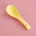 Matte yellow ceramic spoon with hanging hole, Nordic style, 13.5cm length and 4.3cm width - Yellow