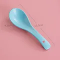 Matte light blue ceramic spoon with hanging hole, Nordic style, size 13.5cm by 4.3cm - Sky Blue