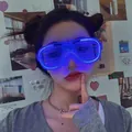 Lunettes LED bleues à volets pour festivals de musique et soirées de fête nocturne - Persienne / Bleu
