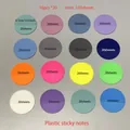 Set of 16 colors round waterproof transparent index tabs 320 sheets for office school use - Round / Multicolor
