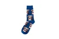 Chaussettes mi-mollet bleu marine avec motif de bouledogue français mignon et répété - Style Schnauzer / 40-45