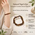 Natural yellow tiger eye crystal chip bracelet with 19cm circumference for men and women - Natural Yellow Tiger Eye