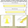 6 inch acrylic bar magnifier with yellow guide line in two portable sizes for reading - 15.5*2.5 / Yellow 2-Piece Set 8.6+6.2 Inches