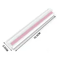 Transparent acrylic ruler 15.5cm long and 2.5cm diameter for reading small fonts - 15.5*2.5 / Pink Thick Line
