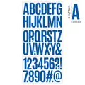 Blue 3-inch self-adhesive letter and number stickers for cars walls and school DIY projects - Dark Blue