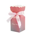 Pink and purple gradient candy gift box with pink ribbon and Thank You print - Gradient Pink Purple