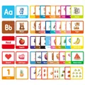 Educatieve flashcards met alfabet en dieren met kleurrijke illustraties voor kinderen - Nieuw Product - Kp14 Flashcards (60 Kaarten)