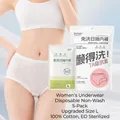 5-pack disposable 100% cotton women underwear in L size for travel and maternity use - Women's Disposable Pure Cotton Underwear Size L (45-55kg)
