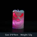 Halloween skeleton LED candle light in translucent white with glowing pink effect - White Skull Colorful Lamp