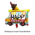 Birthday Ice Cream Truck shaped foil balloon for kids party decoration 60x70cm - Birthday Ice Cream Truck