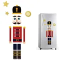 Nutcracker theme refrigerator magnet set with golden stars and snowflakes for home decor - Nutcracker-1