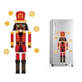 Nutcracker soldier cartoon magnet set for refrigerator with red and yellow festive design - Nutcracker-3
