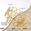 Exaggerated镂空 adjustable 18K gold plated stainless steel hollow bangle bracelet - Hollow Multi-layer Wide Steel Wire Bangle (91) / Gold