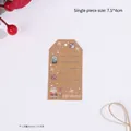 Set of 50 Christmas kraft paper tags with Santa motifs and Merry Christmas text - Printed On 350g Cardstock; 50 Kraft Paper Tags
