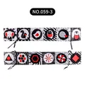 Double-sided black white red newborn cloth book with animals and geometric patterns - B&W Animal Graphics Sensory Bed Bumper