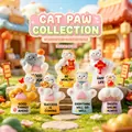 Cat paw blind box set with seven cute kitten figures on colorful bases for home decor - M457 Cat Paw Lucky Draw (6) / Random 1pc