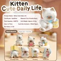 Cute resin cat daily life figurines series including 7 different adorable styles - -154 Cute Cat Daily Life (6 Images) / Random 1pc