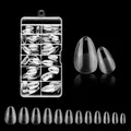 120pcs transparent almond shaped press-on nails set in a 12-grid storage box - Almond Style (OBS-05)