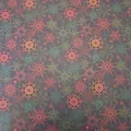Christmas gift wrapping paper with colorful snowflake and star patterns on dark background - 50*70CM / First Snow Star Kiss / 1 Sheet