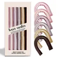 Five-color satin heatless hair curler set with pink, purple, and gold variant options - Pink Purple Mix