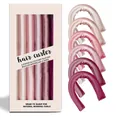 5-piece gradient pink heatless hair curler set in satin finish with gift box packaging - Pink 6-color Mixture