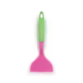 Spatola in silicone rosa e manico verde con bordi traslucidi per pasticceria e cucina - Offerta Speciale / Viola