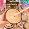 Natural pine wood Christmas tree base with bark edge and rings for DIY crafts - Wood Slice (Center Hole) / Diameter Under 3cm Thickness 0.5cm