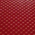 Deep red gift wrapping paper featuring metallic gold bow patterns with foil finish - Red with Gold Bow