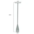 Tall 28cm silver T-bar metal earring stand with 6cm bar and conical base - Large Teardrop / 6*28cm / Silver