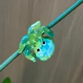 Colorful octopus claw clip with green-blue gradient acrylic and cute eye patterns - Small Green Octopus
