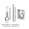 Portable stainless steel folding spoon-fork and chopsticks set with storage bag - Water Polished Spork and Chopsticks Set (Clear Bag)