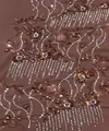 Robe à paillettes Y2k marron foncé avec franges étincelantes et détails en strass - S / Haut Et Bas / Marron