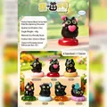 Rotating black cat resin fidget toy blind box with 360-degree base and cute expressions - A012 Black Cat Symbol (6 In Total) / Random 1pc