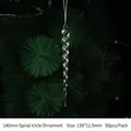 Transparent acrylic spiral icicle ornaments, size 139*11.5mm, set of 50 pieces - 140mm Spiral Cylindrical Icicle