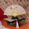 Chinese embroidery folding fan with rabbit strawberry pattern and pink tassel - 2026 Hot Selling Item - Suzhou Embroidery Fan - Strawberry Rabbit