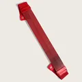 Brede elastische rode jurk riem met gouden drukknopen en gestructureerde plooien - XL / Rood