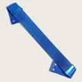Koningsblauwe elastische taille riem met gouden afwerking en handige drukknoop - XL / Blauw