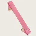 Roze elastische tailleriem voor dames met geplooide textuur en gouden knopen - XL / Roze