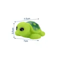 Cute green turtle squeeze toy for bath time, dimensions 7.5cm long and 7cm wide - Sea Turtle