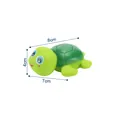 Cute green cartoon turtle bath toy made of soft rubber material with detailed shell pattern - Turtle